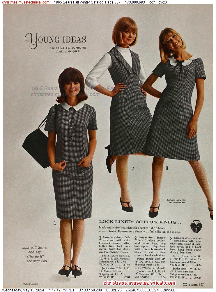 1965 Sears Fall Winter Catalog, Page 307