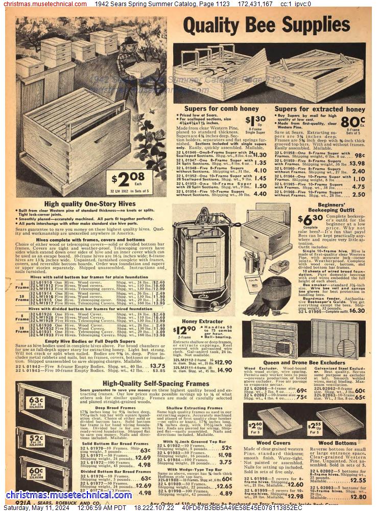 1942 Sears Spring Summer Catalog, Page 1123