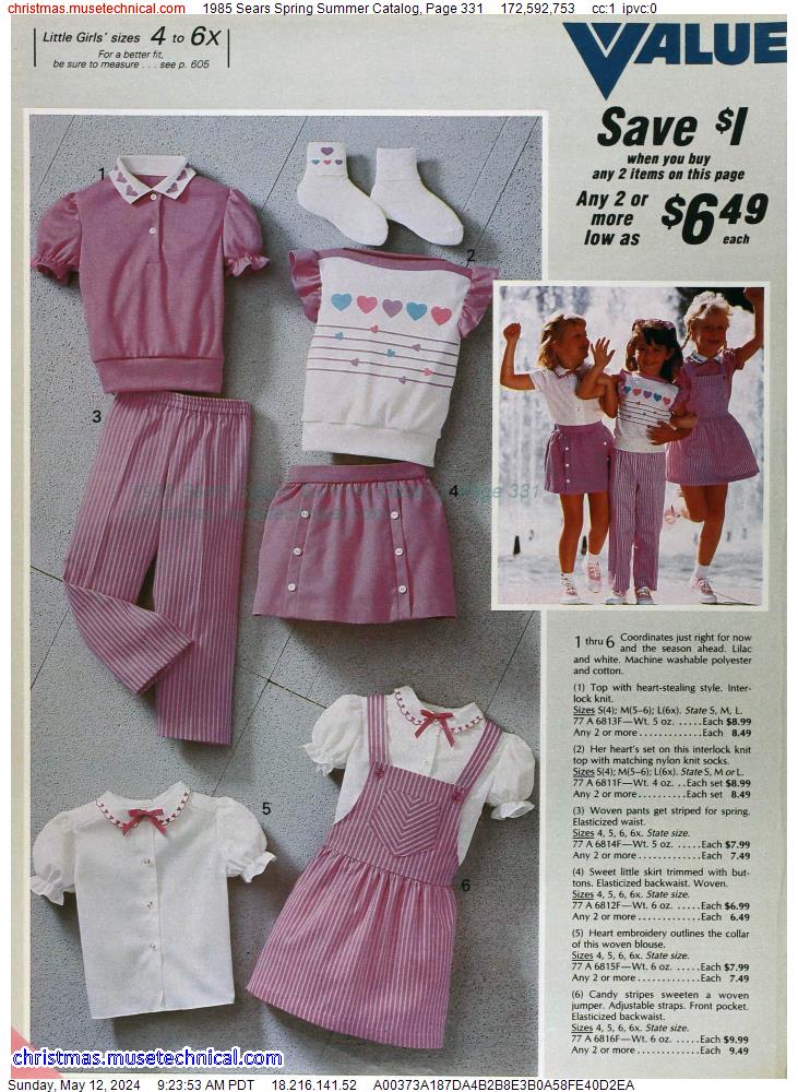 1985 Sears Spring Summer Catalog, Page 331