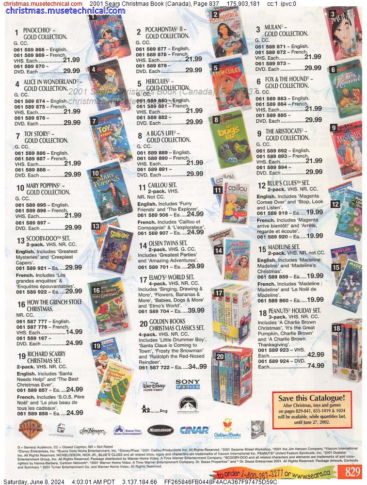 2001 Sears Christmas Book (Canada), Page 837