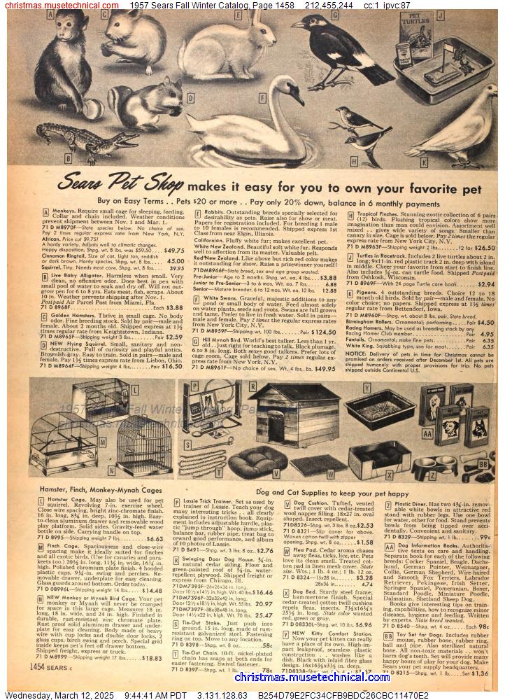 1957 Sears Fall Winter Catalog, Page 1458