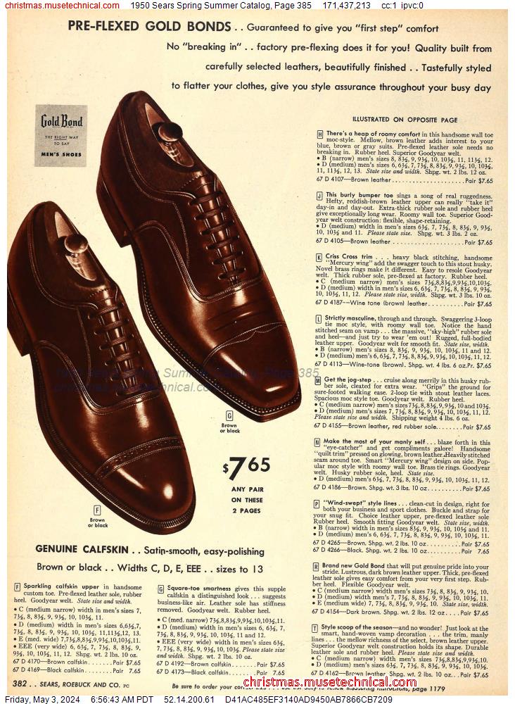 1950 Sears Spring Summer Catalog, Page 385