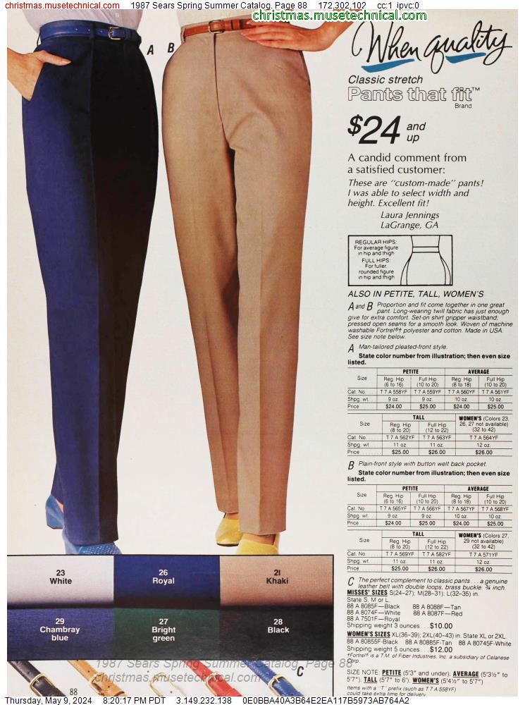 1987 Sears Spring Summer Catalog, Page 88