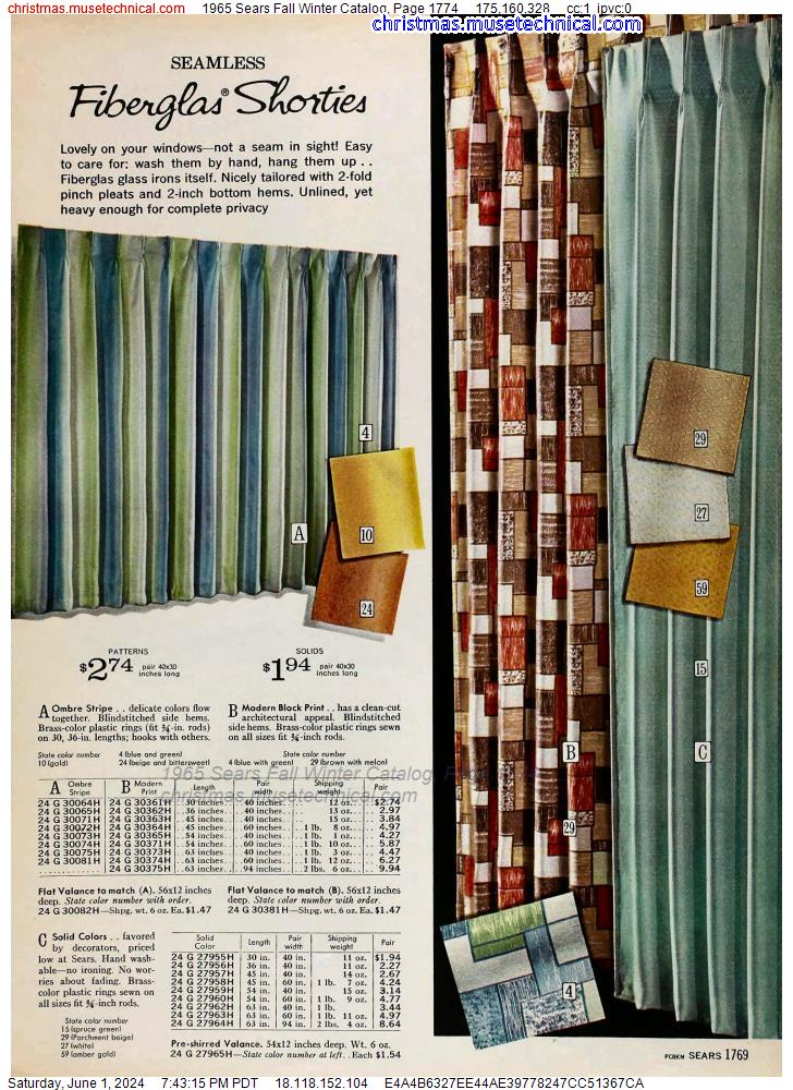 1965 Sears Fall Winter Catalog, Page 1774