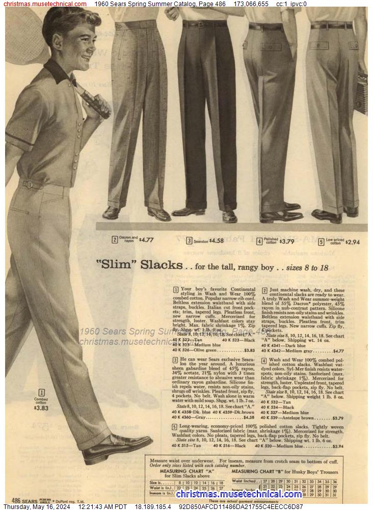 1960 Sears Spring Summer Catalog, Page 486