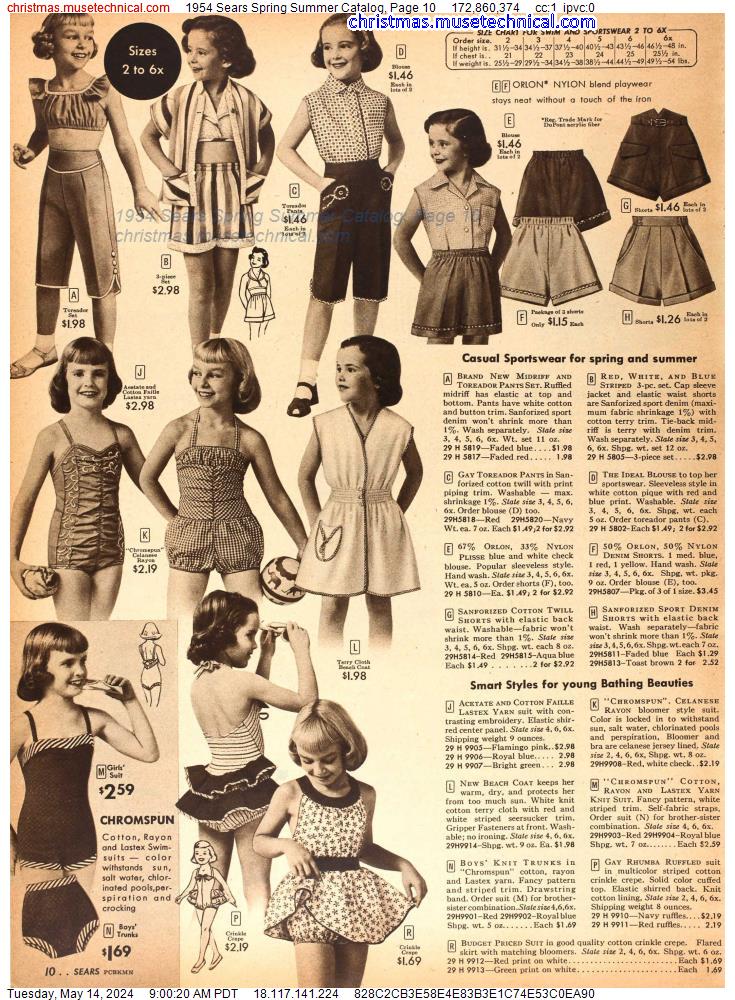 1954 Sears Spring Summer Catalog, Page 10