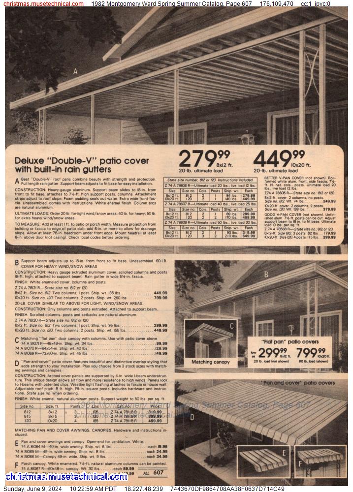 1982 Montgomery Ward Spring Summer Catalog, Page 607