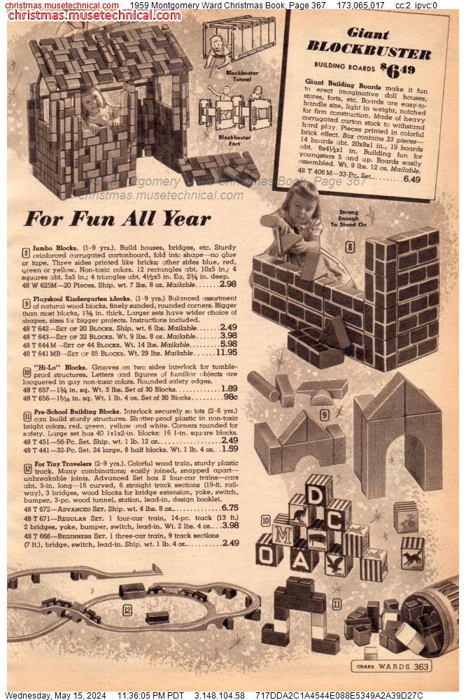 1959 Montgomery Ward Christmas Book, Page 367