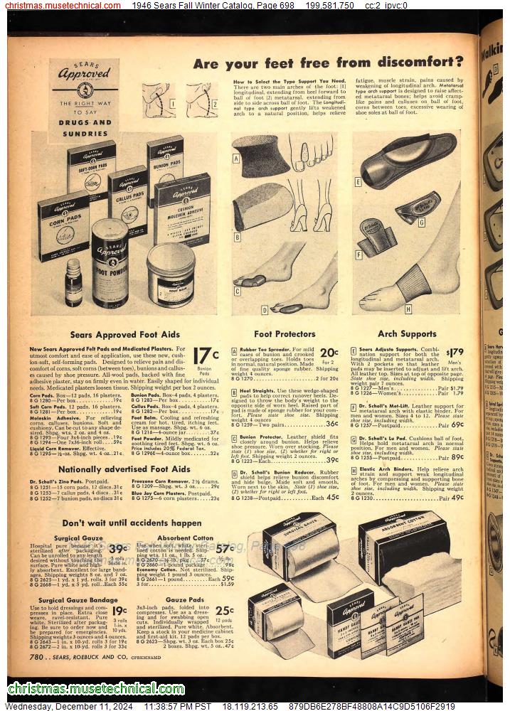 1946 Sears Fall Winter Catalog, Page 698