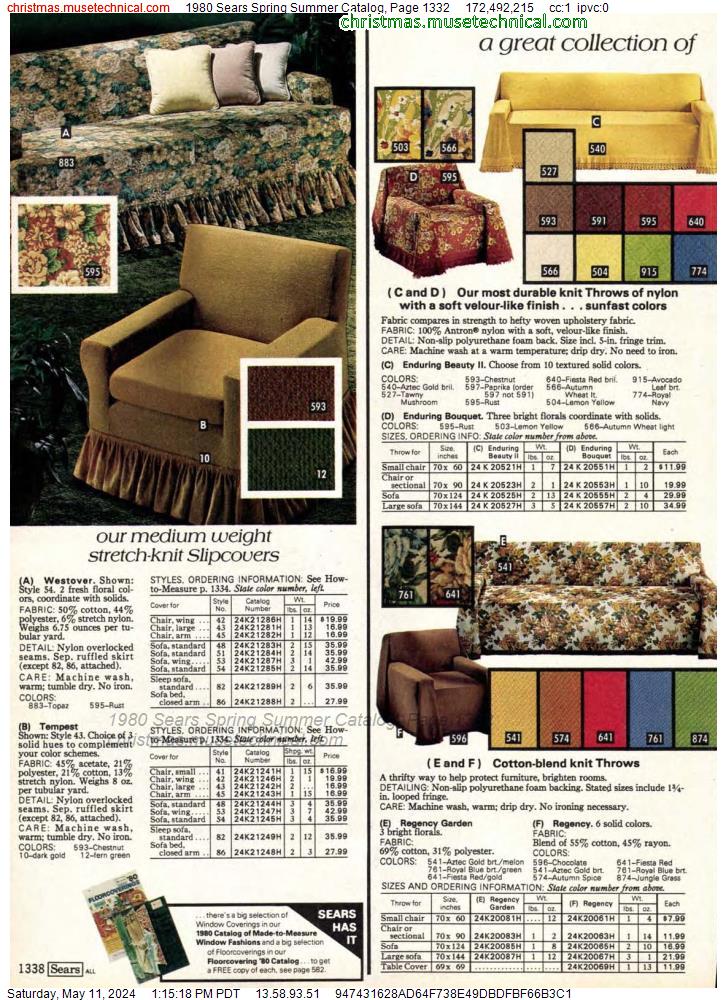 1980 Sears Spring Summer Catalog, Page 1332