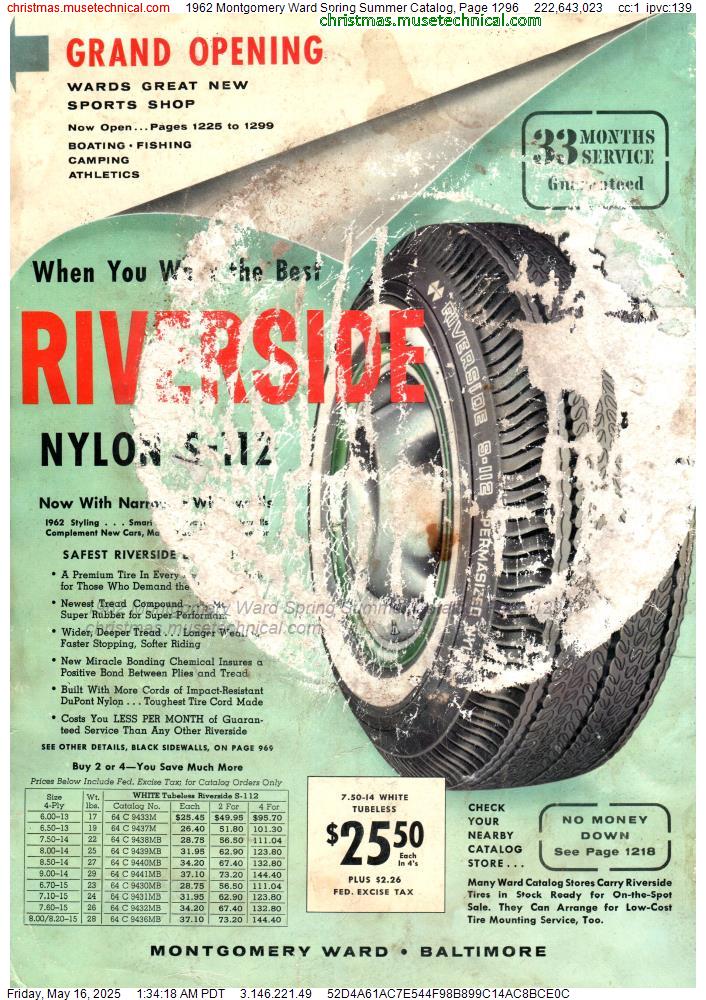 1962 Montgomery Ward Spring Summer Catalog, Page 1296