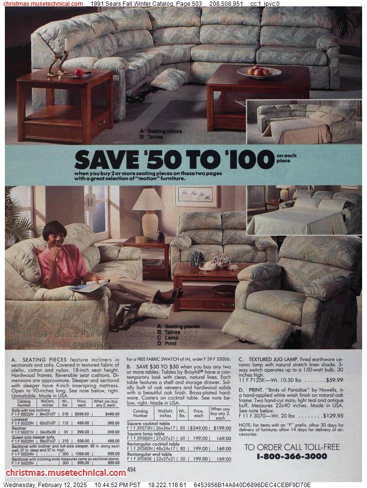 1991 Sears Fall Winter Catalog, Page 503