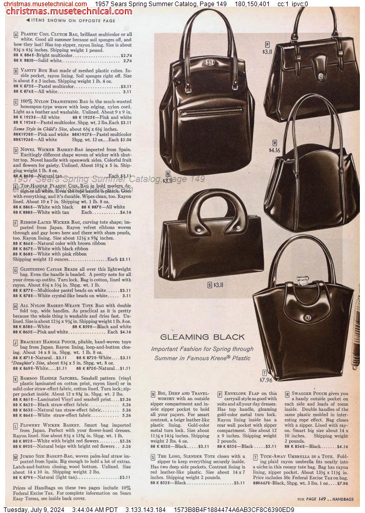 1957 Sears Spring Summer Catalog, Page 149