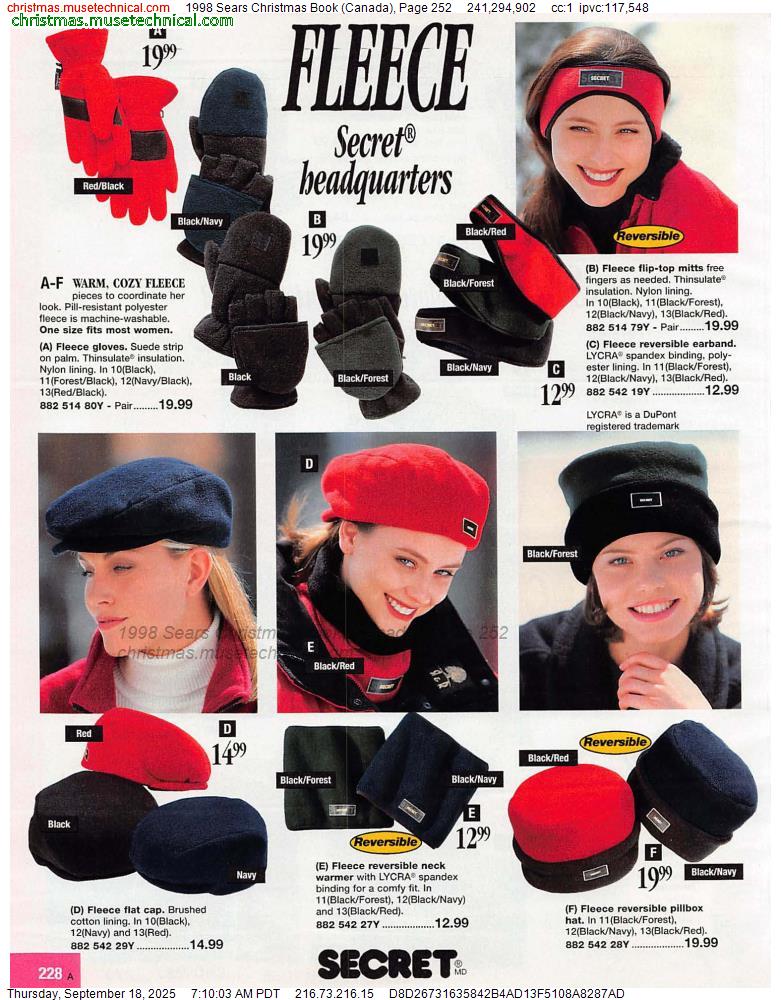 1998 Sears Christmas Book (Canada), Page 252