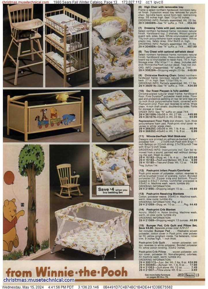 1980 Sears Fall Winter Catalog, Page 13