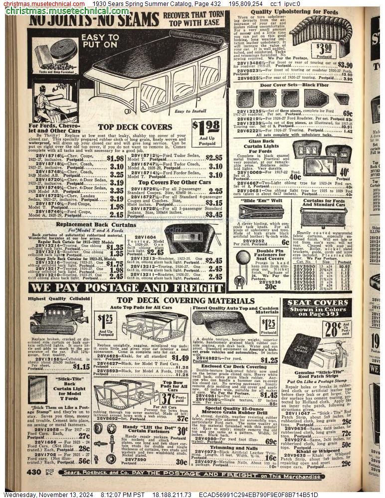 1930 Sears Spring Summer Catalog, Page 432