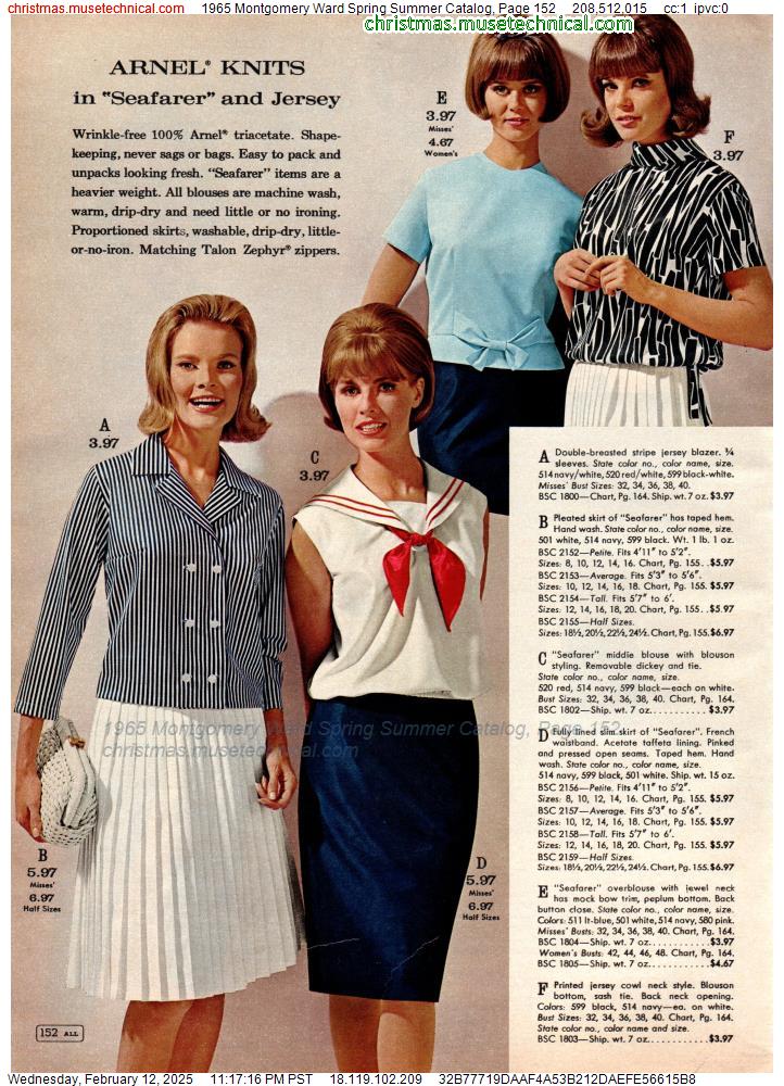 1965 Montgomery Ward Spring Summer Catalog, Page 152