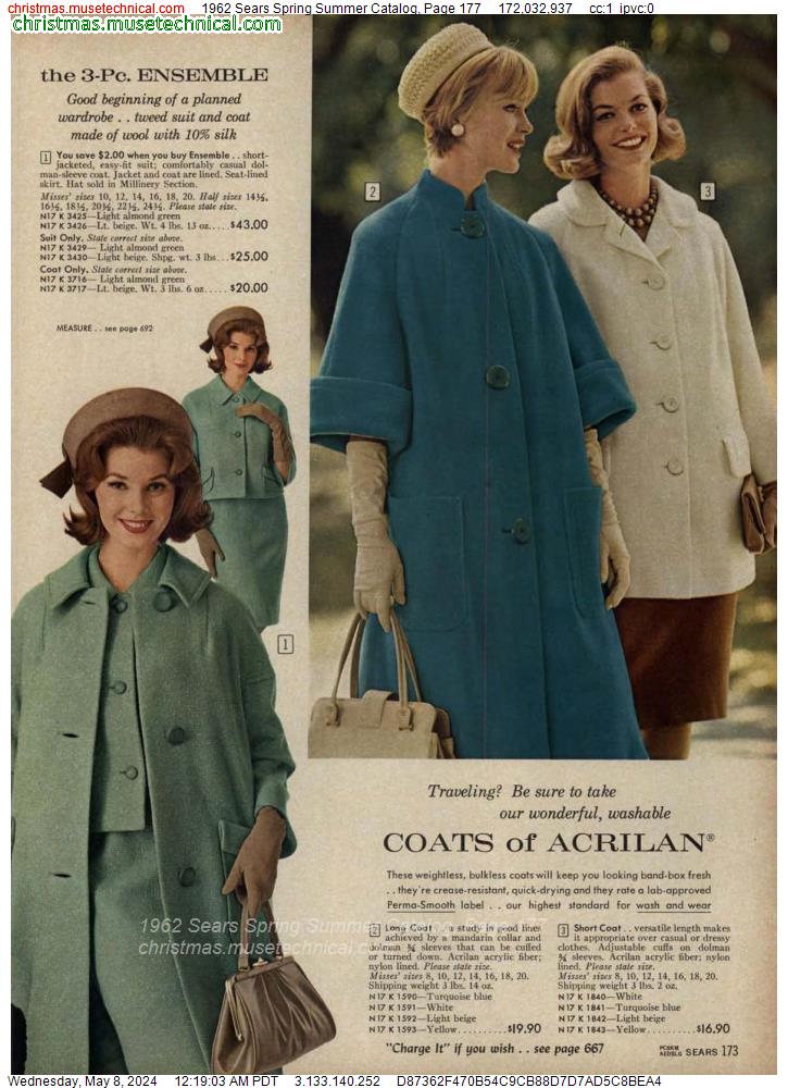 1962 Sears Spring Summer Catalog, Page 177