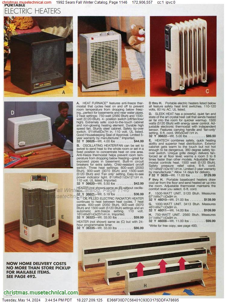 1992 Sears Fall Winter Catalog, Page 1146