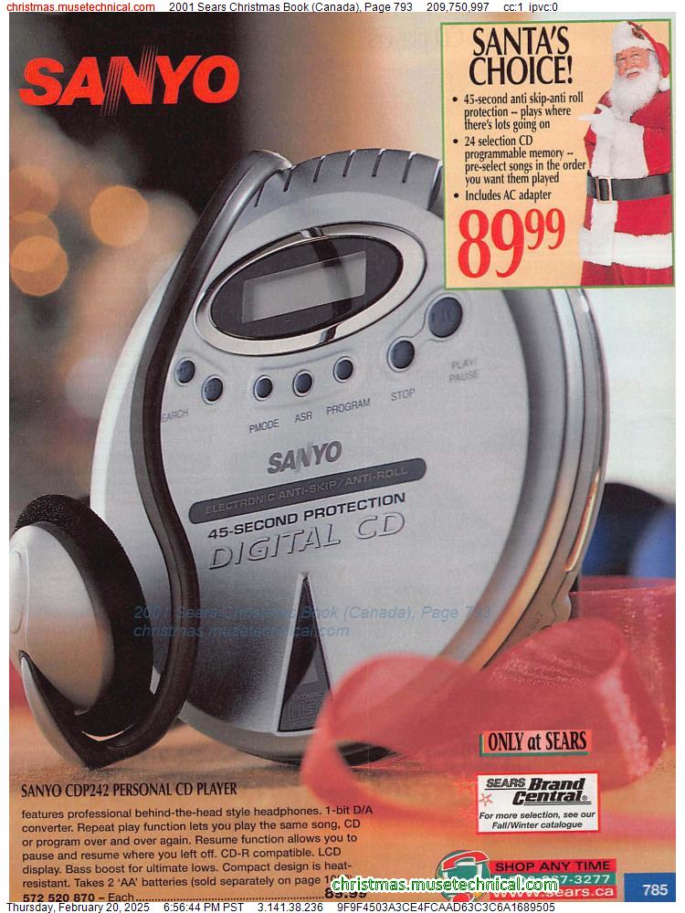 2001 Sears Christmas Book (Canada), Page 793