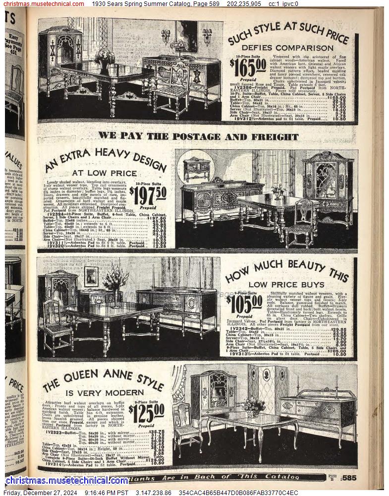 1930 Sears Spring Summer Catalog, Page 589