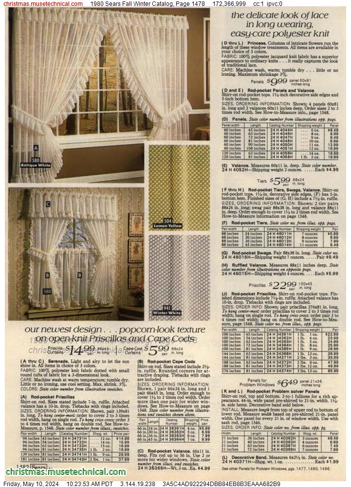 1980 Sears Fall Winter Catalog, Page 1478