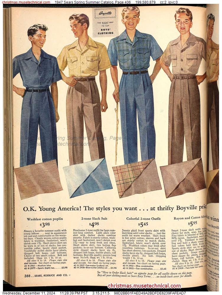 1947 Sears Spring Summer Catalog, Page 406