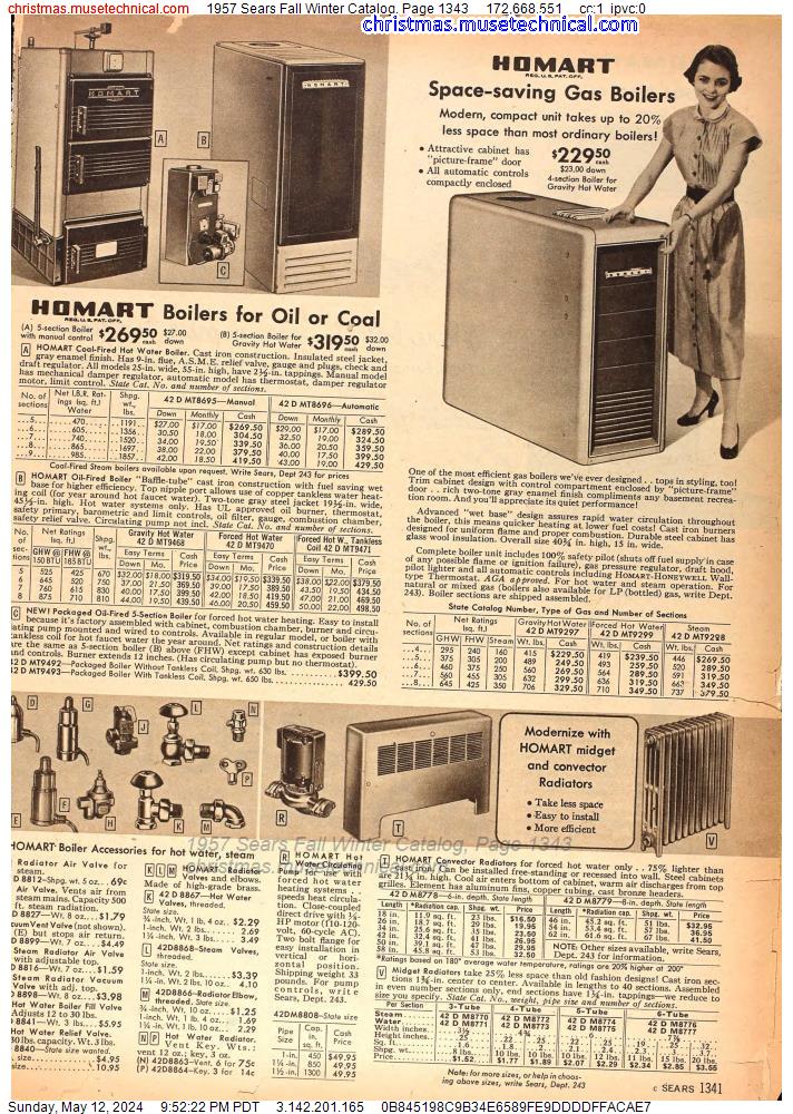 1957 Sears Fall Winter Catalog, Page 1343