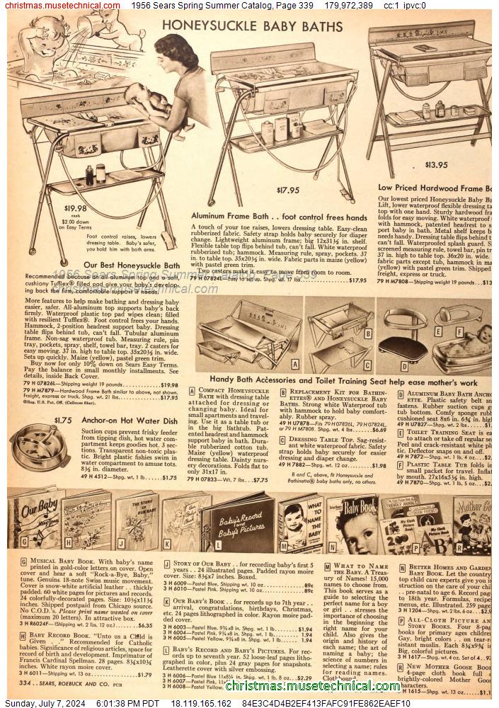 1956 Sears Spring Summer Catalog, Page 339