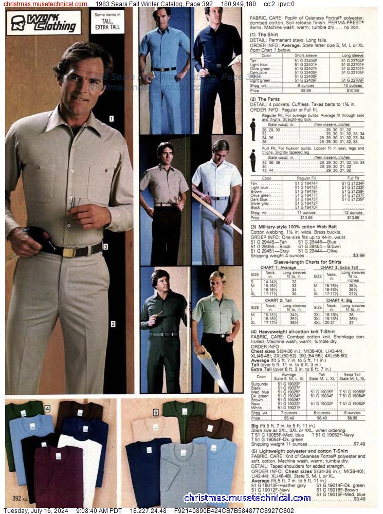 1983 Sears Fall Winter Catalog, Page 392