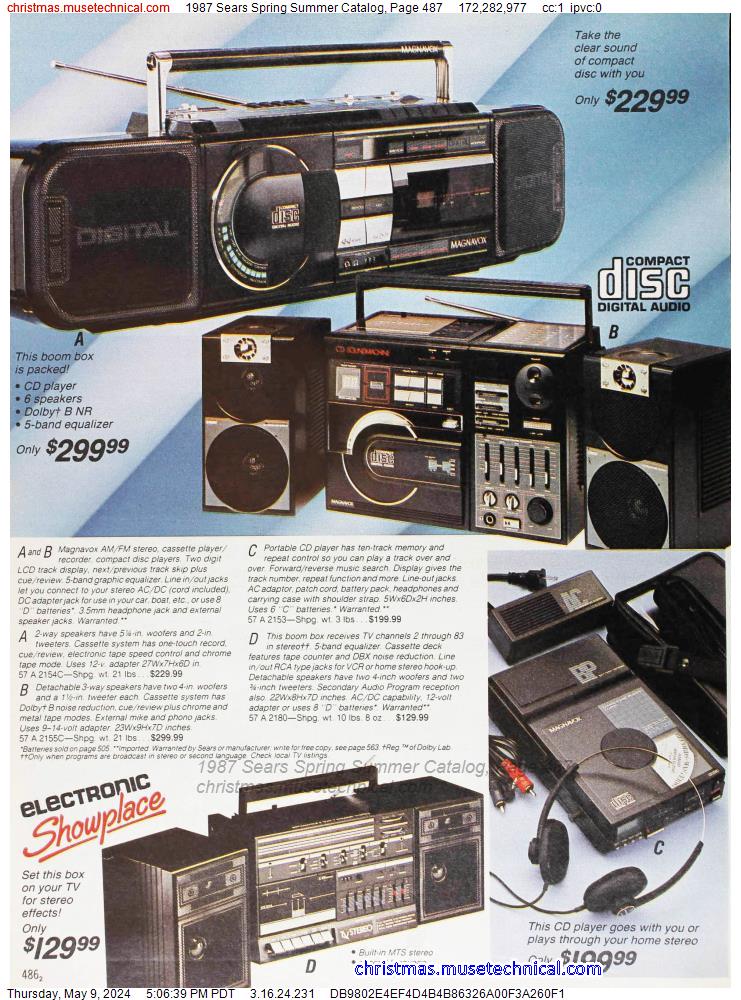 1987 Sears Spring Summer Catalog, Page 487