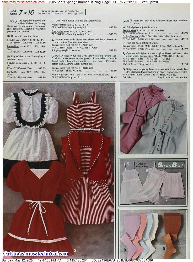 1985 Sears Spring Summer Catalog, Page 311