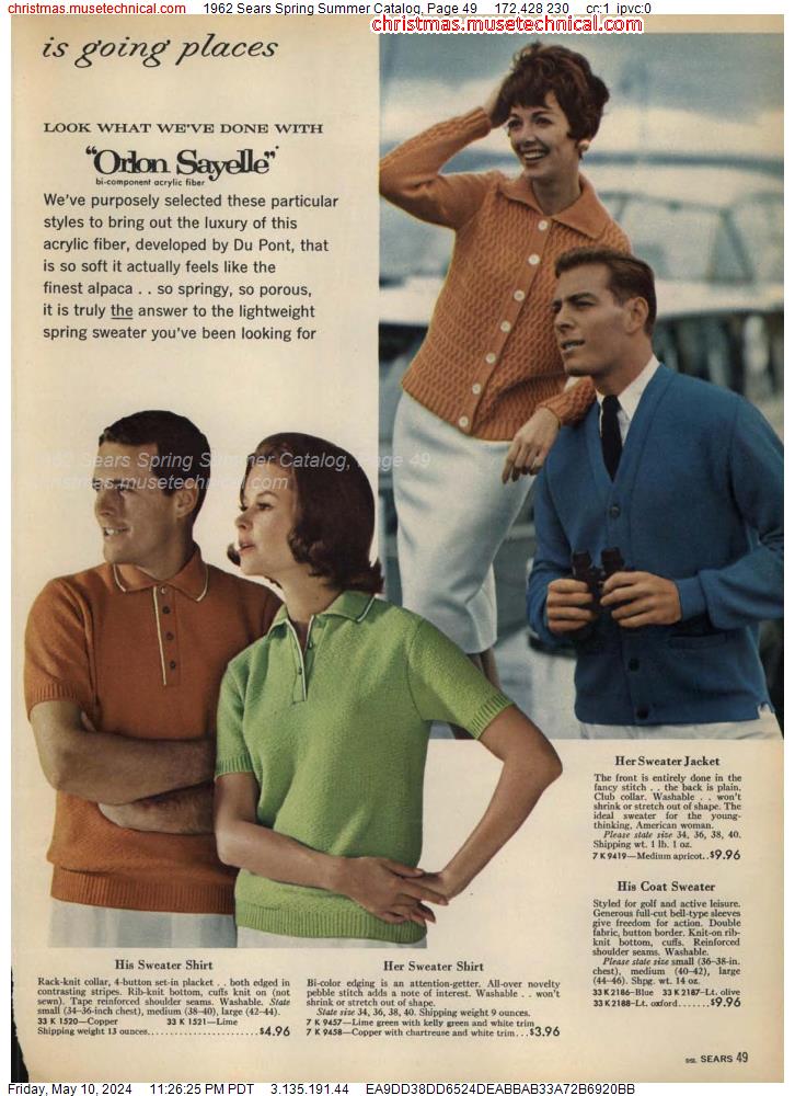 1962 Sears Spring Summer Catalog, Page 49