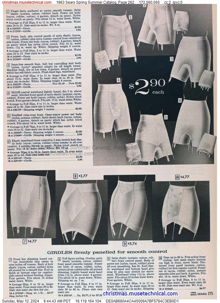 1963 Sears Spring Summer Catalog, Page 262