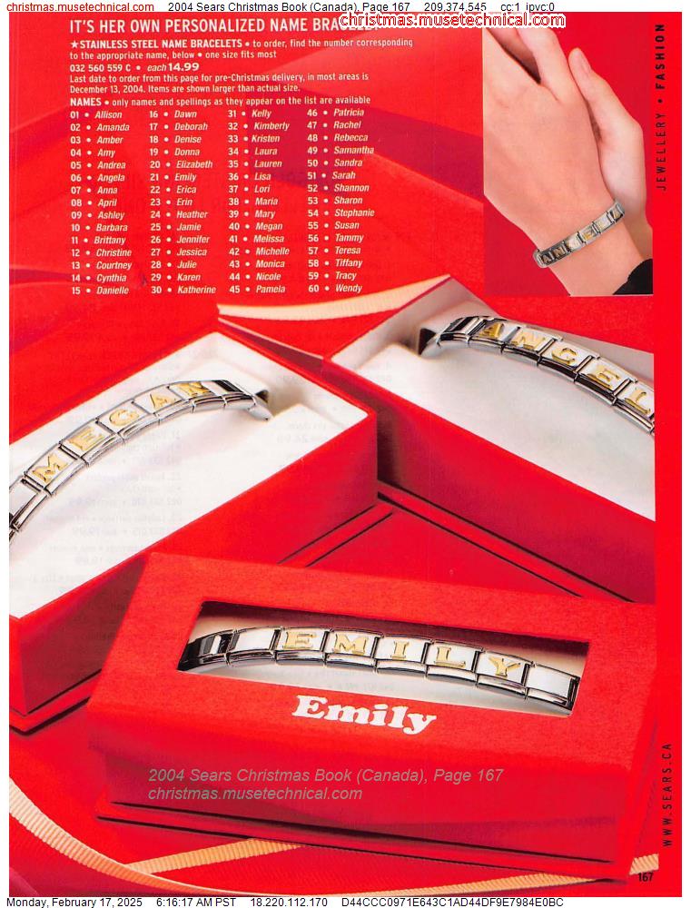 2004 Sears Christmas Book (Canada), Page 167