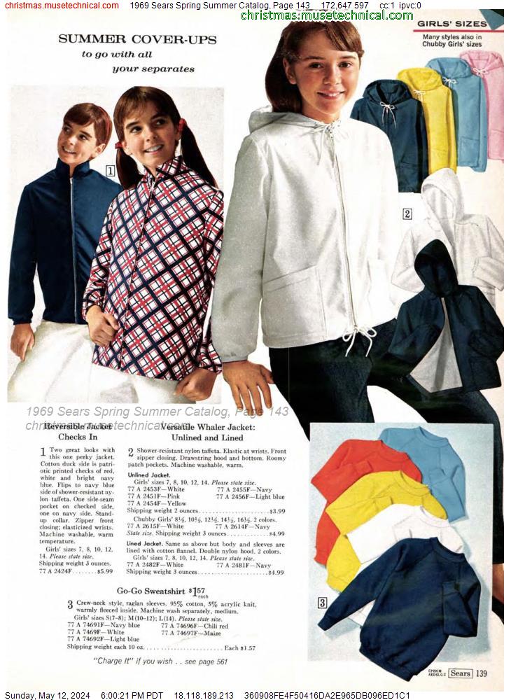 1969 Sears Spring Summer Catalog, Page 143
