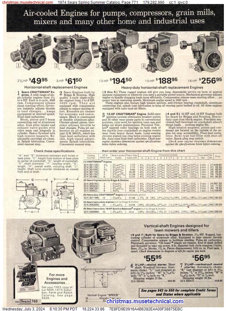 1974 Sears Spring Summer Catalog, Page 771