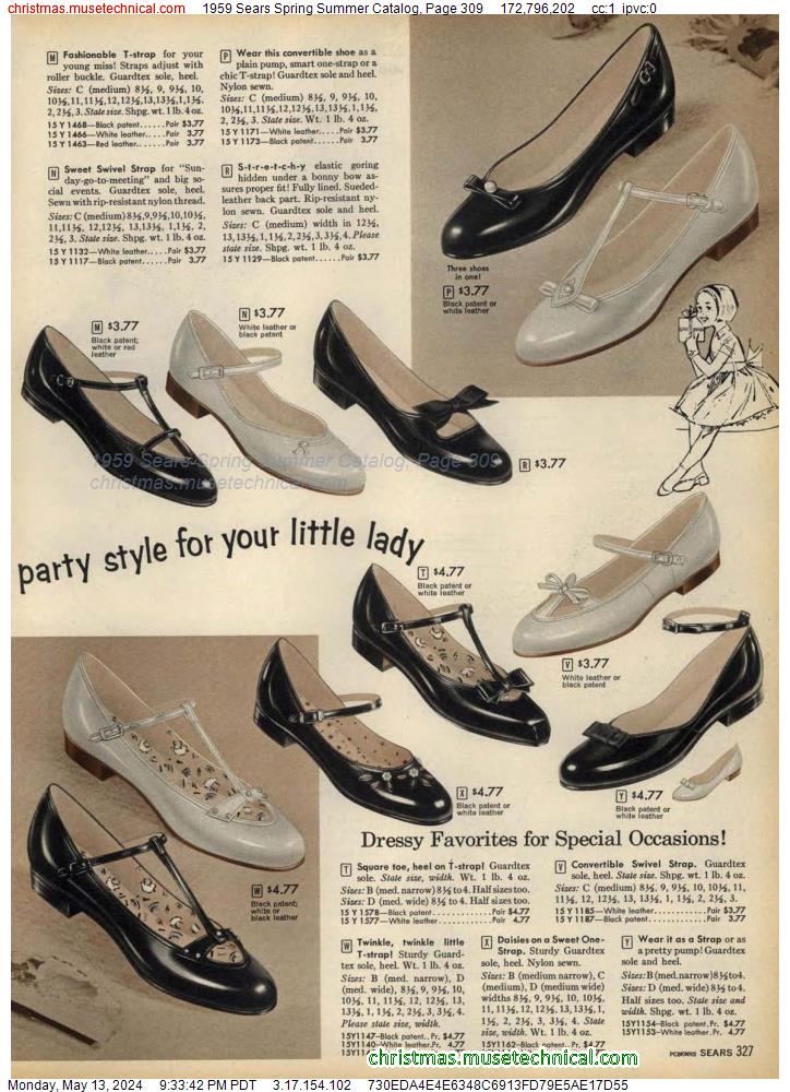 1959 Sears Spring Summer Catalog, Page 309