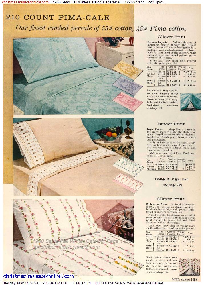1960 Sears Fall Winter Catalog, Page 1458