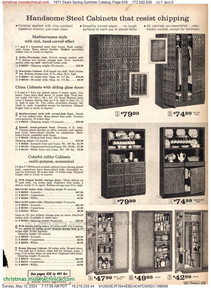 1971 Sears Spring Summer Catalog, Page 639