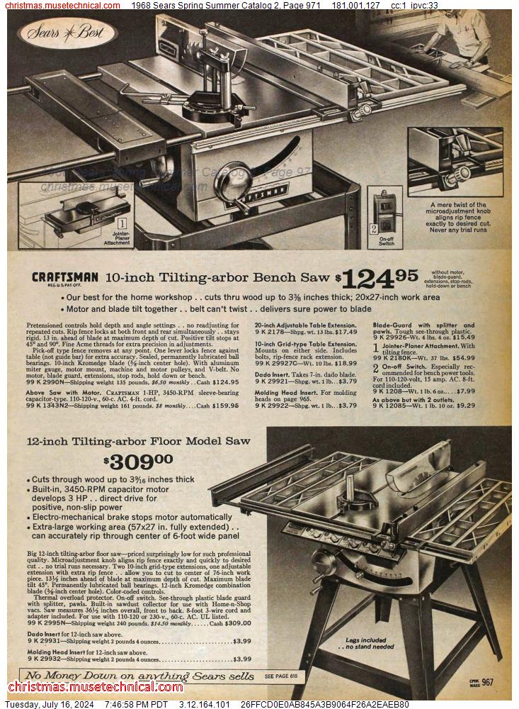 1968 Sears Spring Summer Catalog 2, Page 971