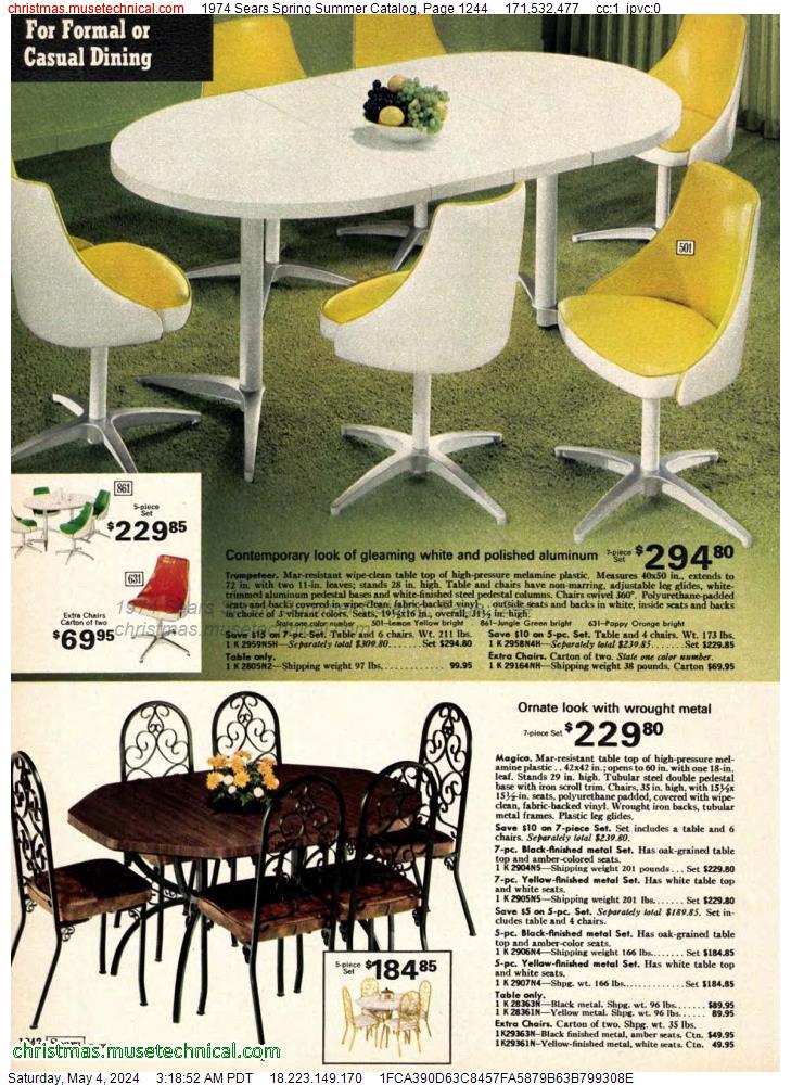 1974 Sears Spring Summer Catalog, Page 1244