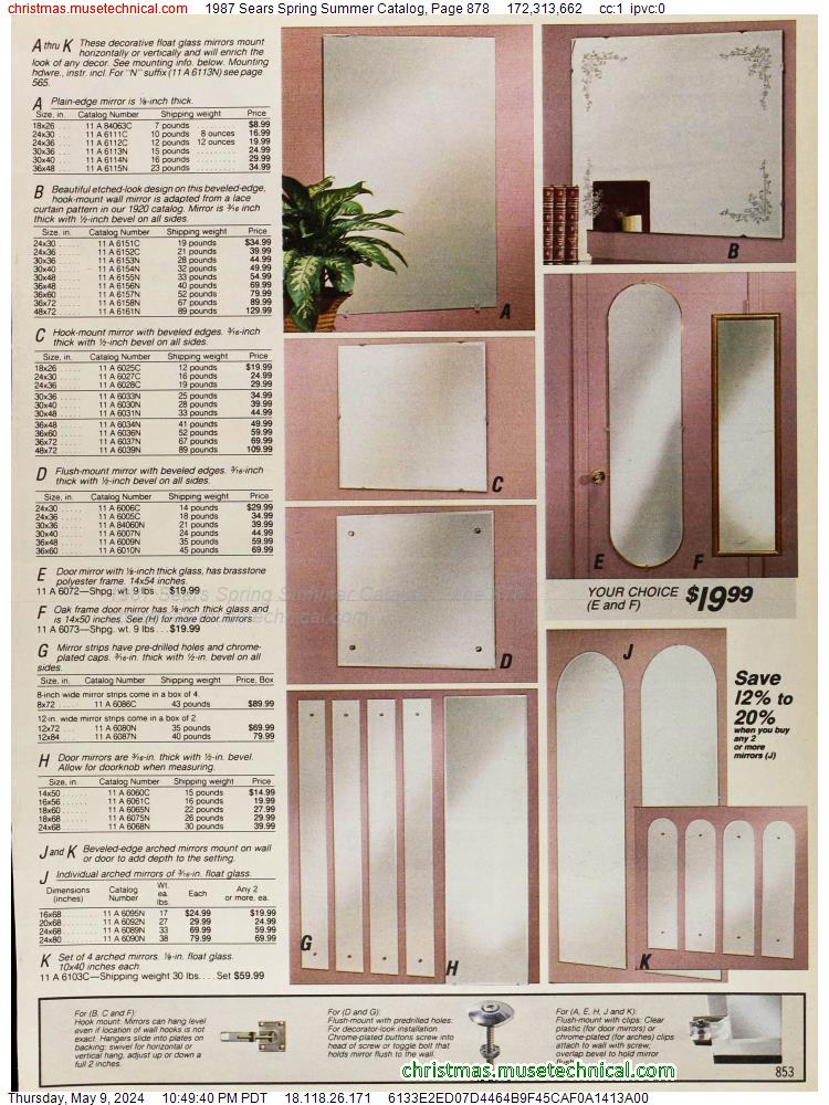 1987 Sears Spring Summer Catalog, Page 878