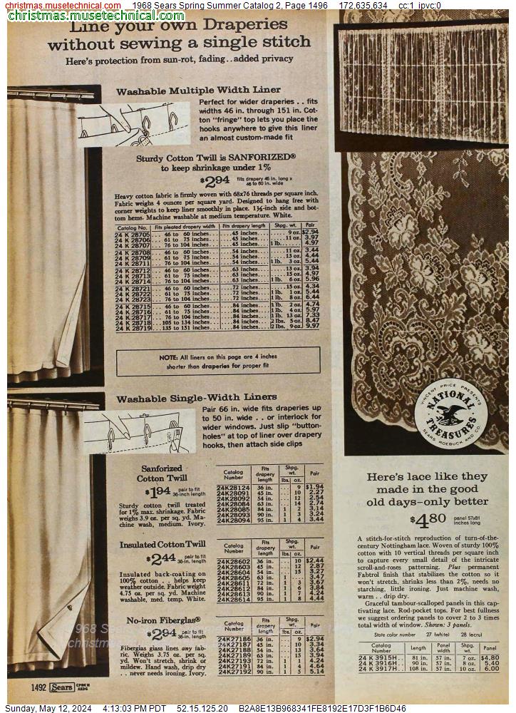 1968 Sears Spring Summer Catalog 2, Page 1496