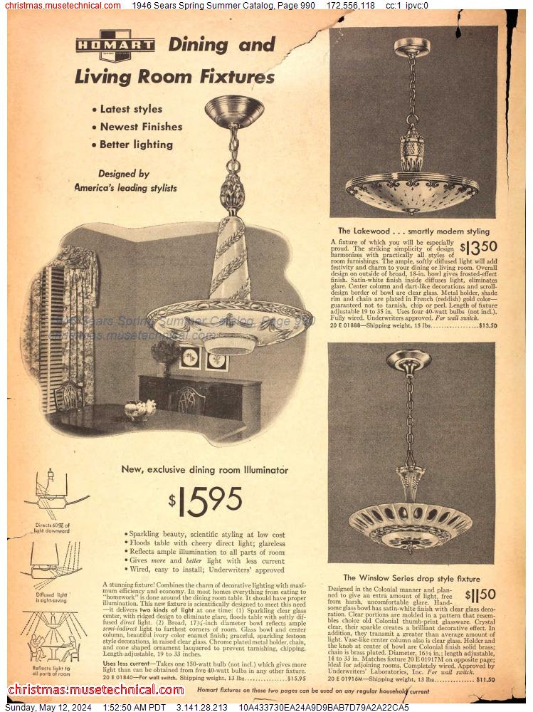 1946 Sears Spring Summer Catalog, Page 990