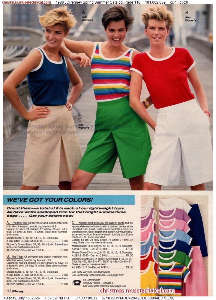 1986 JCPenney Spring Summer Catalog, Page 116