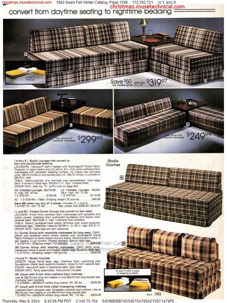 1983 Sears Fall Winter Catalog, Page 1399