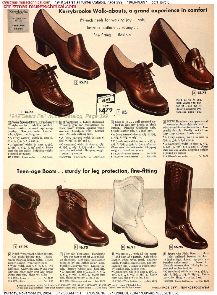 1949 Sears Fall Winter Catalog, Page 399