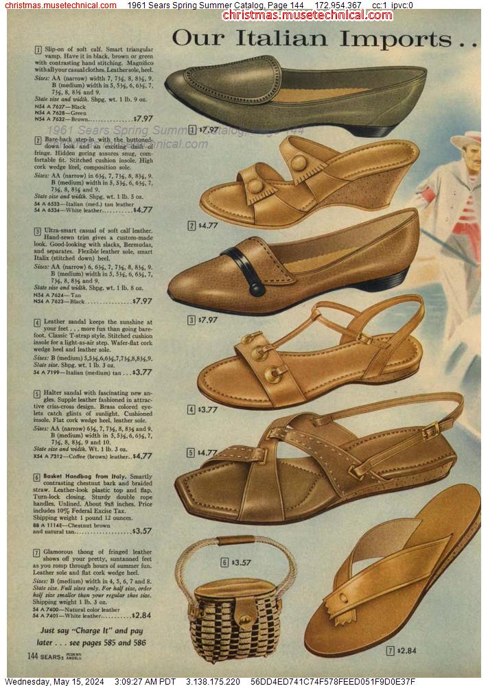 1961 Sears Spring Summer Catalog, Page 144