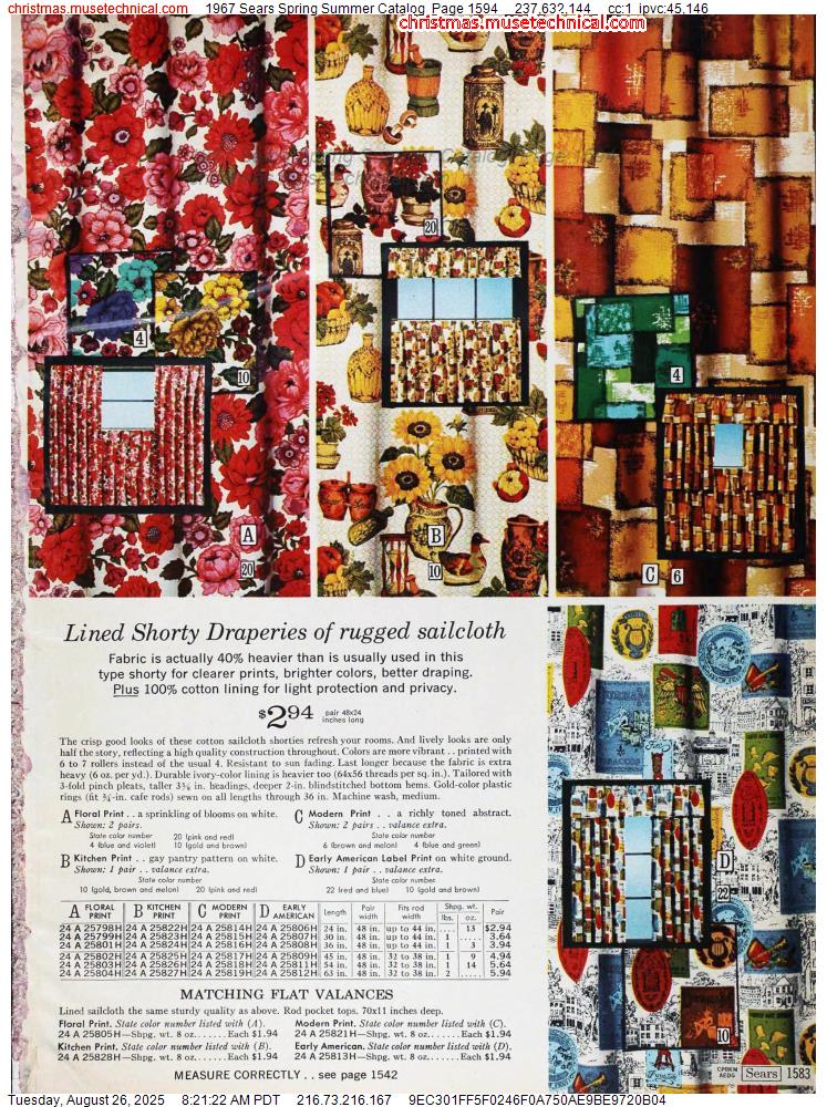 1967 Sears Spring Summer Catalog, Page 1594